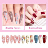 Sularpek Nail Art Liner Pinsel, 5 Stück Profi Detail Fine Nails Gel Nail Brush, Nagel Pinsel Dünn Für Beauty Frauen Nagelstudio (5 tamaños, Rosa)