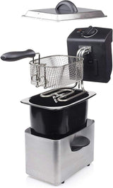 Freidora Tristar de acero inoxidable - Con 2 litros de capacidad, función zona fría y termostato regulable hasta 190°C, FR-6919, plateada Electrodomésticos Naty Shop
