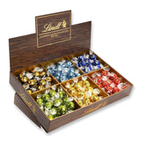 Presentación Top Chocolate Lindor | 1718 g y barras de chocolate con mazapán | 25 barras x 50g en expositor de mostrador | 1250 gramos | Mazapán puro cubierto de chocolate negro | barras de chocolate