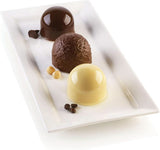 Silikomart, Molde para Tartas de Silicona Tartufo, 8 Puertos Individuales, Ø 62 H 52 mm Cocina Naty Shop Puff