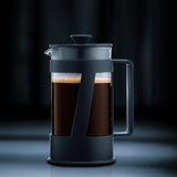 Cafetera Bodum CREMA (sistema French Press, filtro permanente de acero inoxidable, tapa de seguridad, 0,5 litros) negra