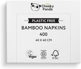 Servilletas de cóctel de bambú The Cheeky Panda | servilletas blancas 100 piezas servilletas de papel