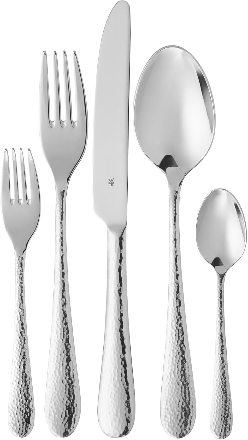 Juego de cubiertos WMF Sitello para 6 personas, Cromargan, juego de cubiertos 30 piezas, cuchillos monobloque Cocina Naty Shop