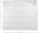 Lavish Home Manta Extragrande De Piel Sintética Gerüschte, 152,4 X 203,2 Cm, Piel Sintética Jacquard, Manta Tamaño Queen para Camas Y Sofás, Camas Y Mantas Grises Lavish Home