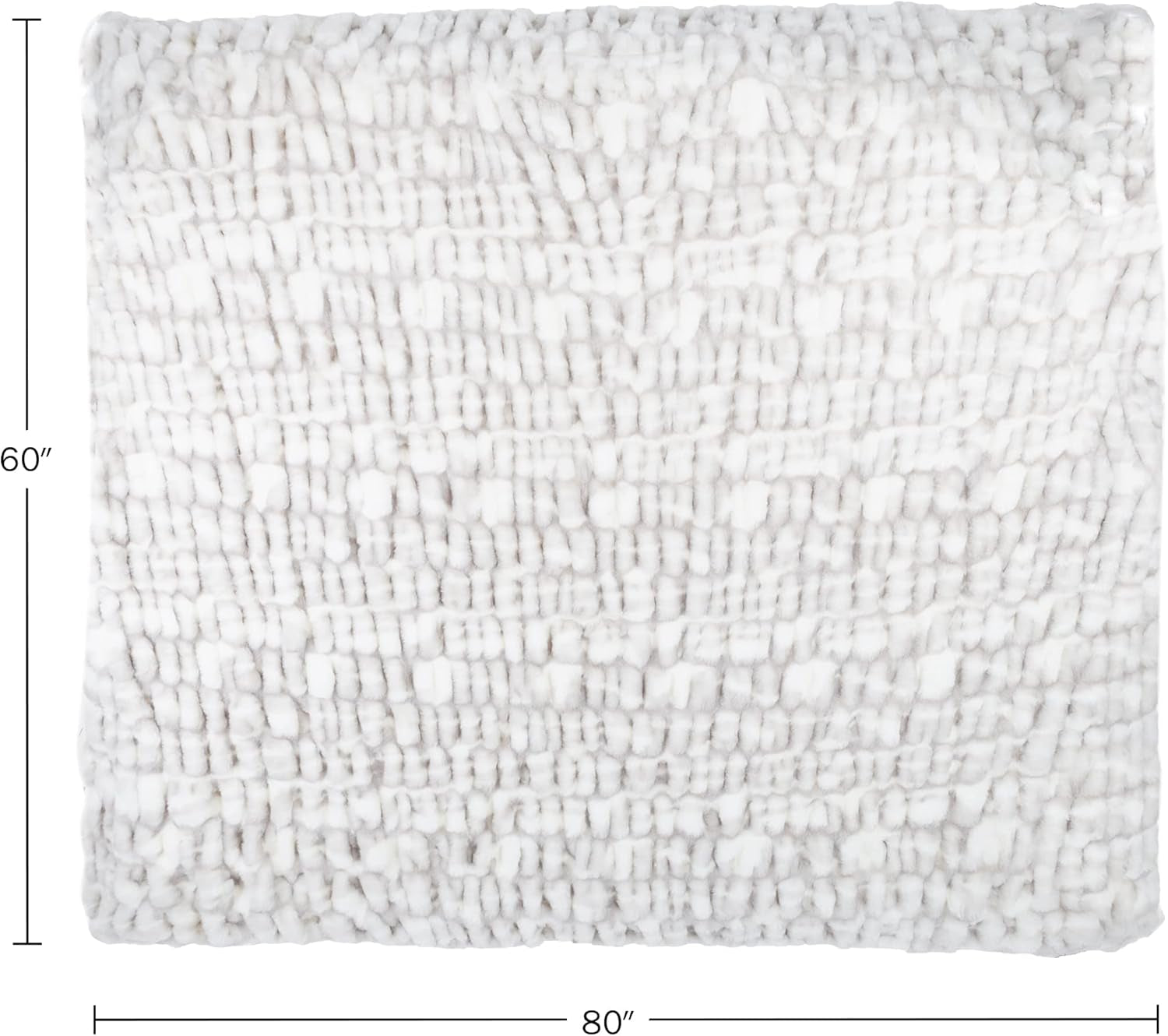 Lavish Home Manta Extragrande De Piel Sintética Gerüschte, 152,4 X 203,2 Cm, Piel Sintética Jacquard, Manta Tamaño Queen para Camas Y Sofás, Camas Y Mantas Grises Lavish Home