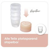 Recipientes para leche materna NIP Primeros Momentos 150 ml, 4 piezas: apilables y antigoteo Accesorios Alimentación y Lactancia Bebe Naty Shop