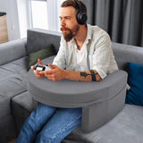 Almohada de lectura para cama y sofá, almohada para juegos, almohada para computadora portátil, almohada para juegos con brazos y bolsillo lateral, para adultos jugando, leyendo, viendo televisión, jugando en el sofá