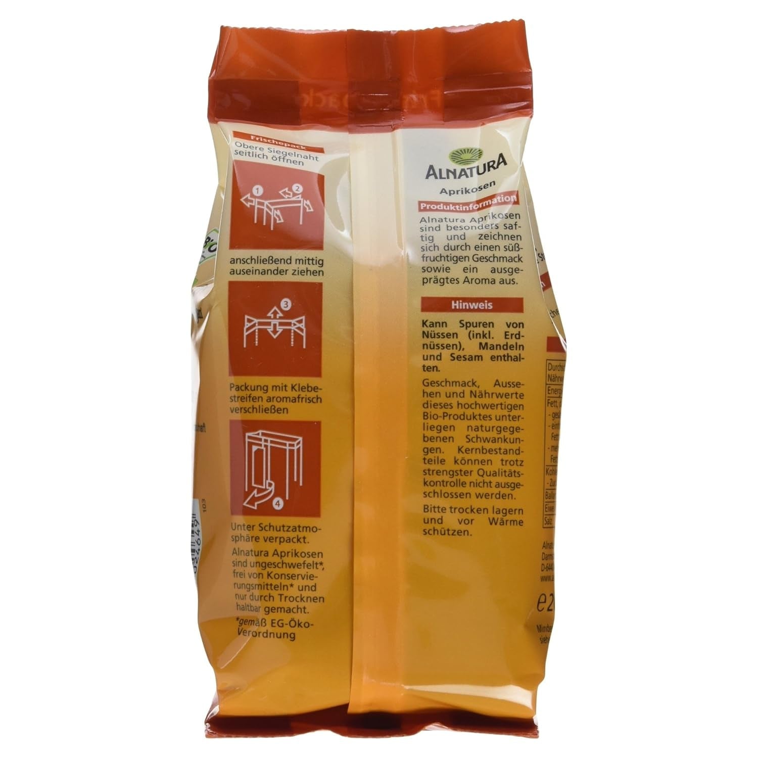 Albaricoques secos ecológicos, sin semillas, 200g Naty Shop productos deshidratados