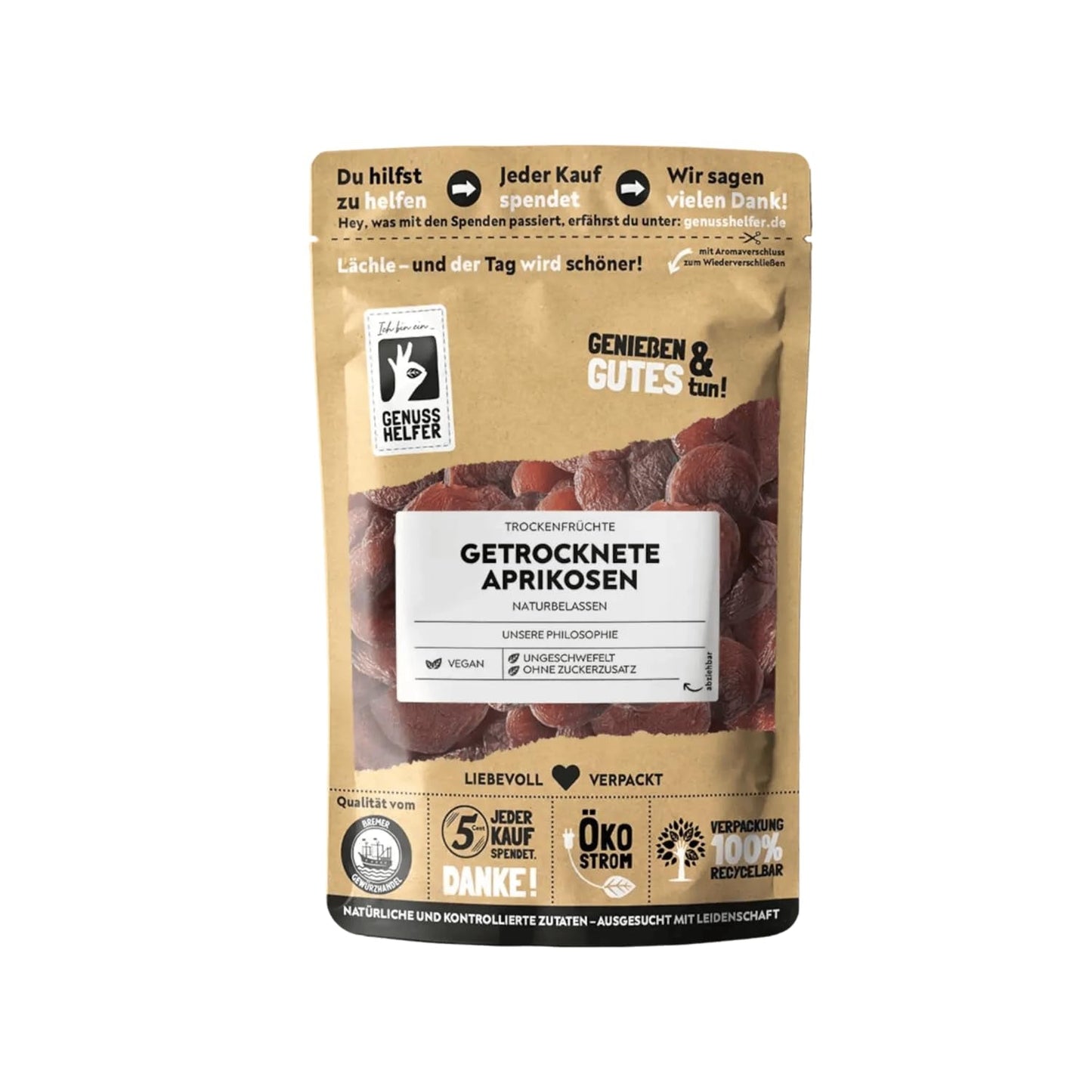 Bremer Gewürzhandel orejones, frutos secos sin azúcar añadido y sin azufre, 1kg Productos secos Naty Shop 250 G