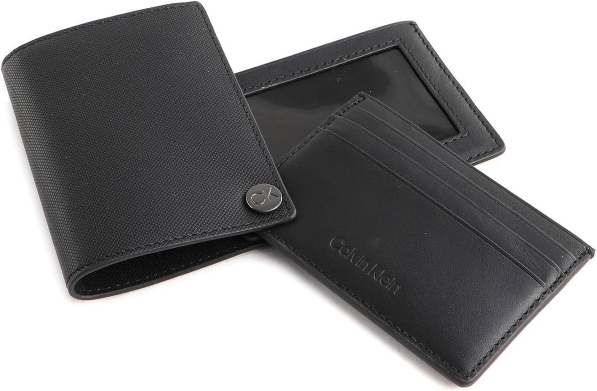 Calvin Klein CK CLEAN PQ COVERED CARDHOLDER Cartera para hombre, negro (Ck Black), Cartera OS Hombre Naty Shop