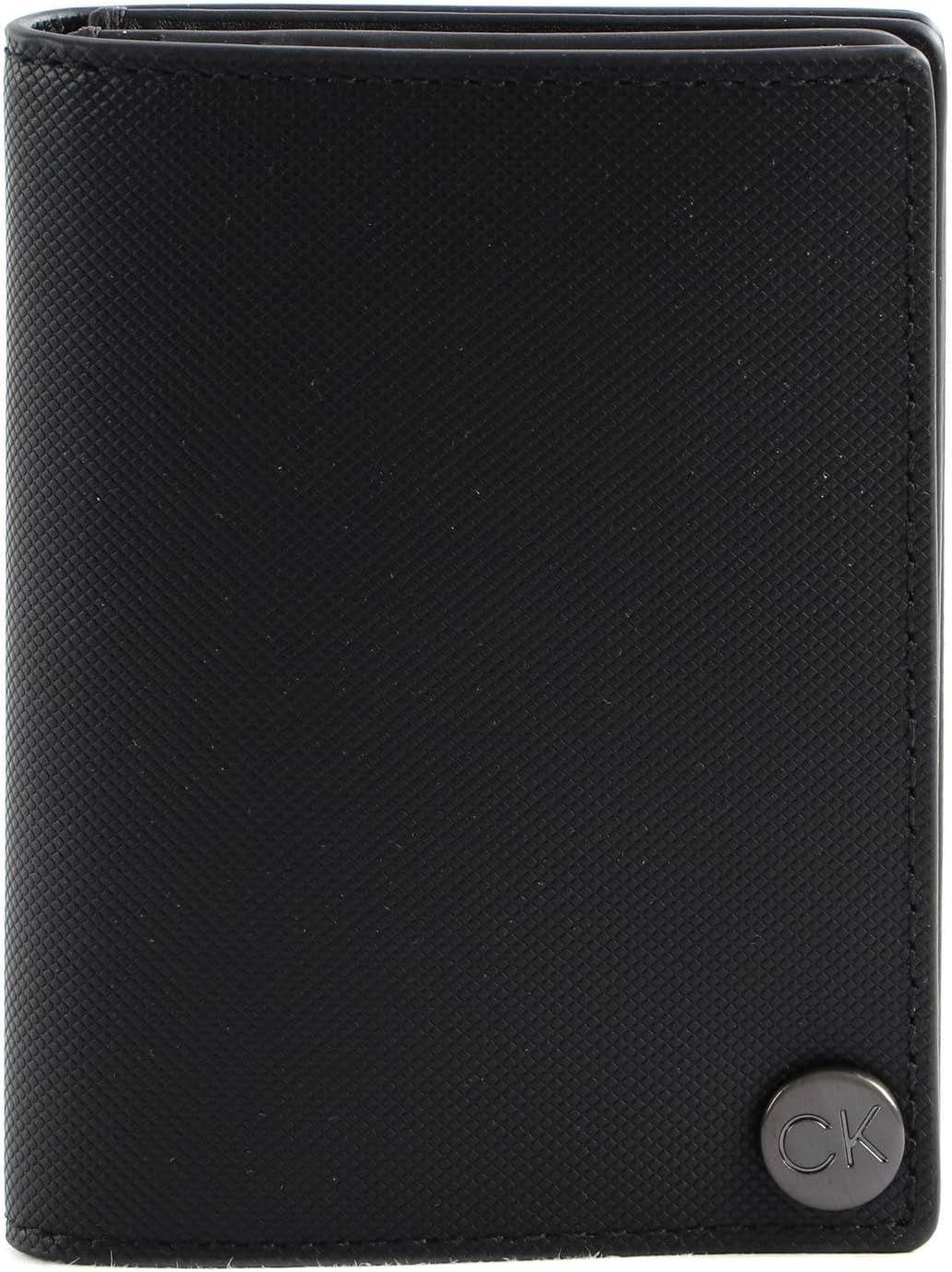 Calvin Klein CK CLEAN PQ COVERED CARDHOLDER Cartera para hombre, negro (Ck Black), Cartera OS Hombre Naty Shop