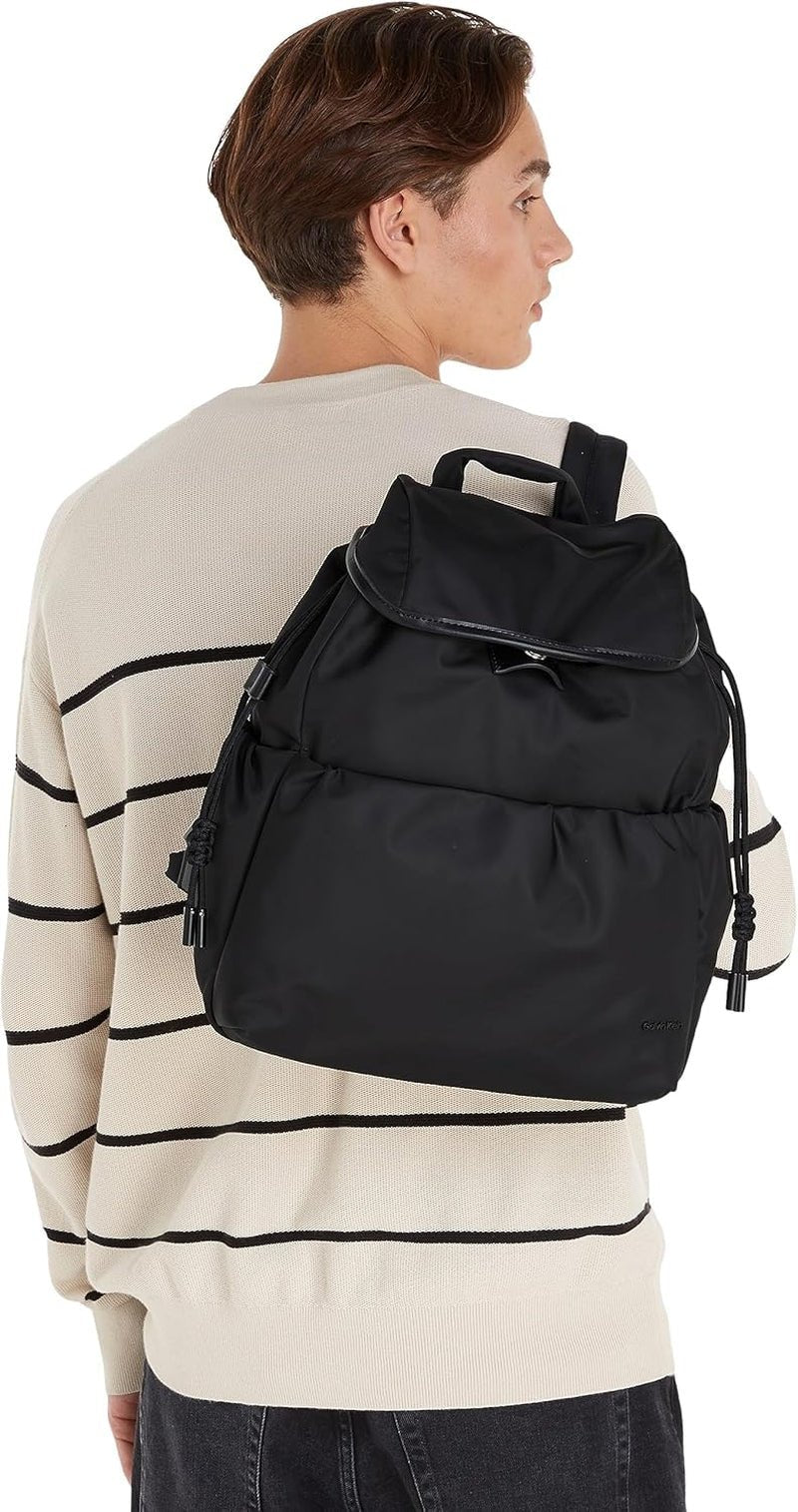 Calvin Klein CK NYLON BACKPACK Mochilas para mujer, Negro (Ck Black), OS Bolsos Mujer Naty Shop