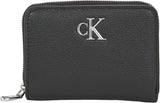Calvin Klein Cartera Mujer Minimal Monogram Zip Around Klein, Negro (Black), Talla Única Cartera Mujer Naty Shop Default Title