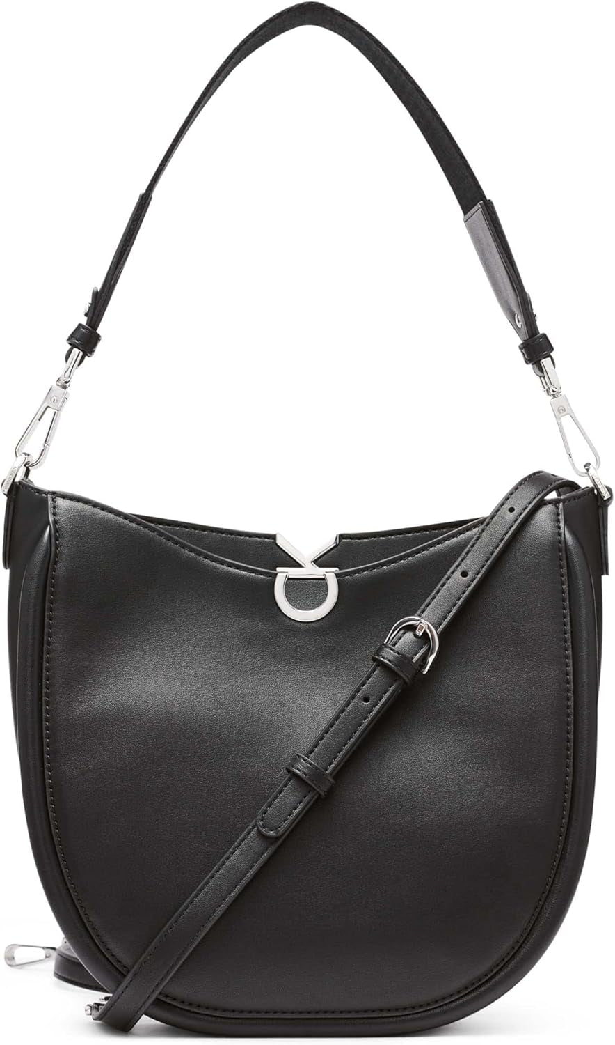 Bolso de hombro Calvin Klein Bolso de hombro Crisell Crescent Bolsos Mujer Naty Shop Negro/Plata
