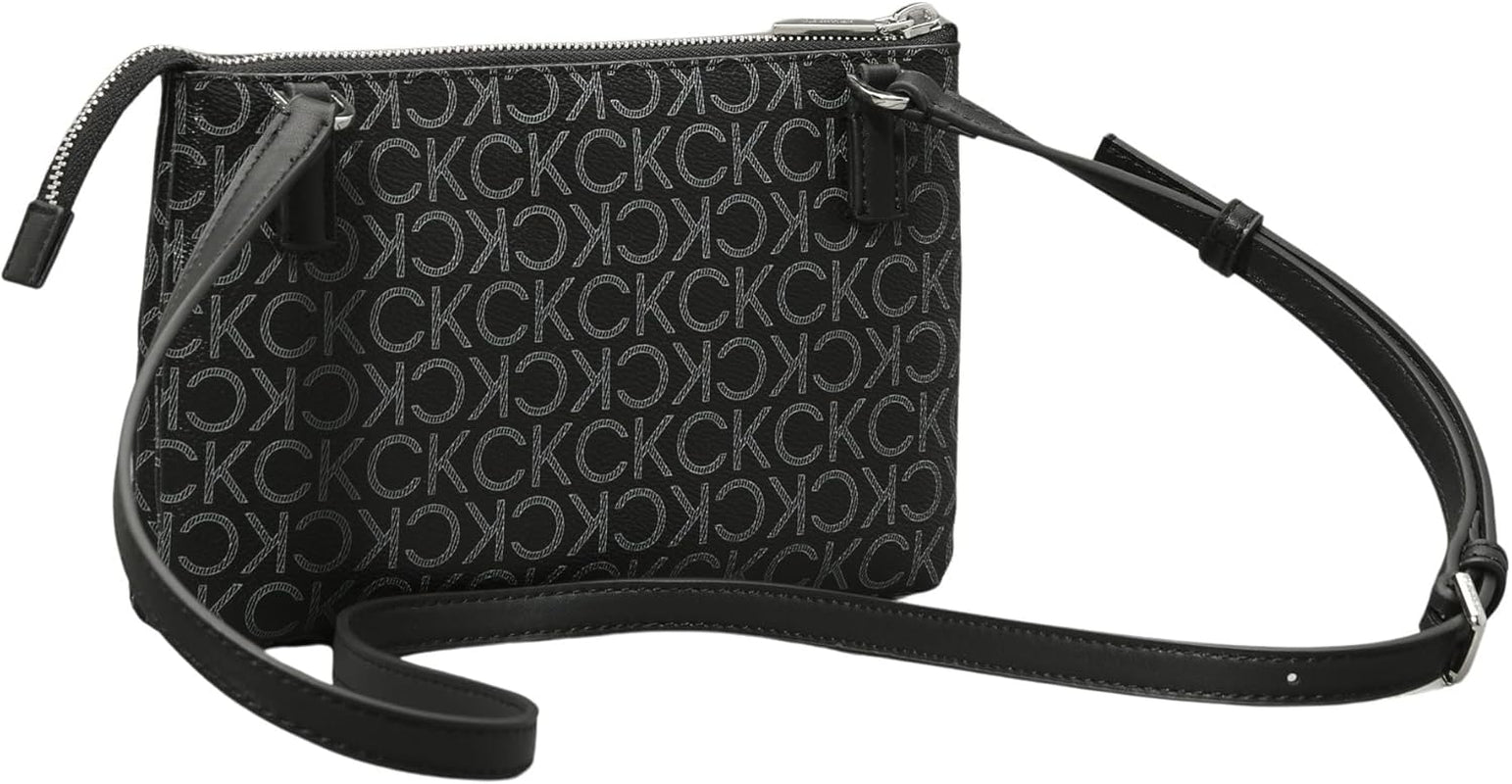 Calvin Klein Bolso De Hombro Mujer Ck Must Klein, Negro (Black Mono), Natural Size Bolsos Mujer Naty Shop