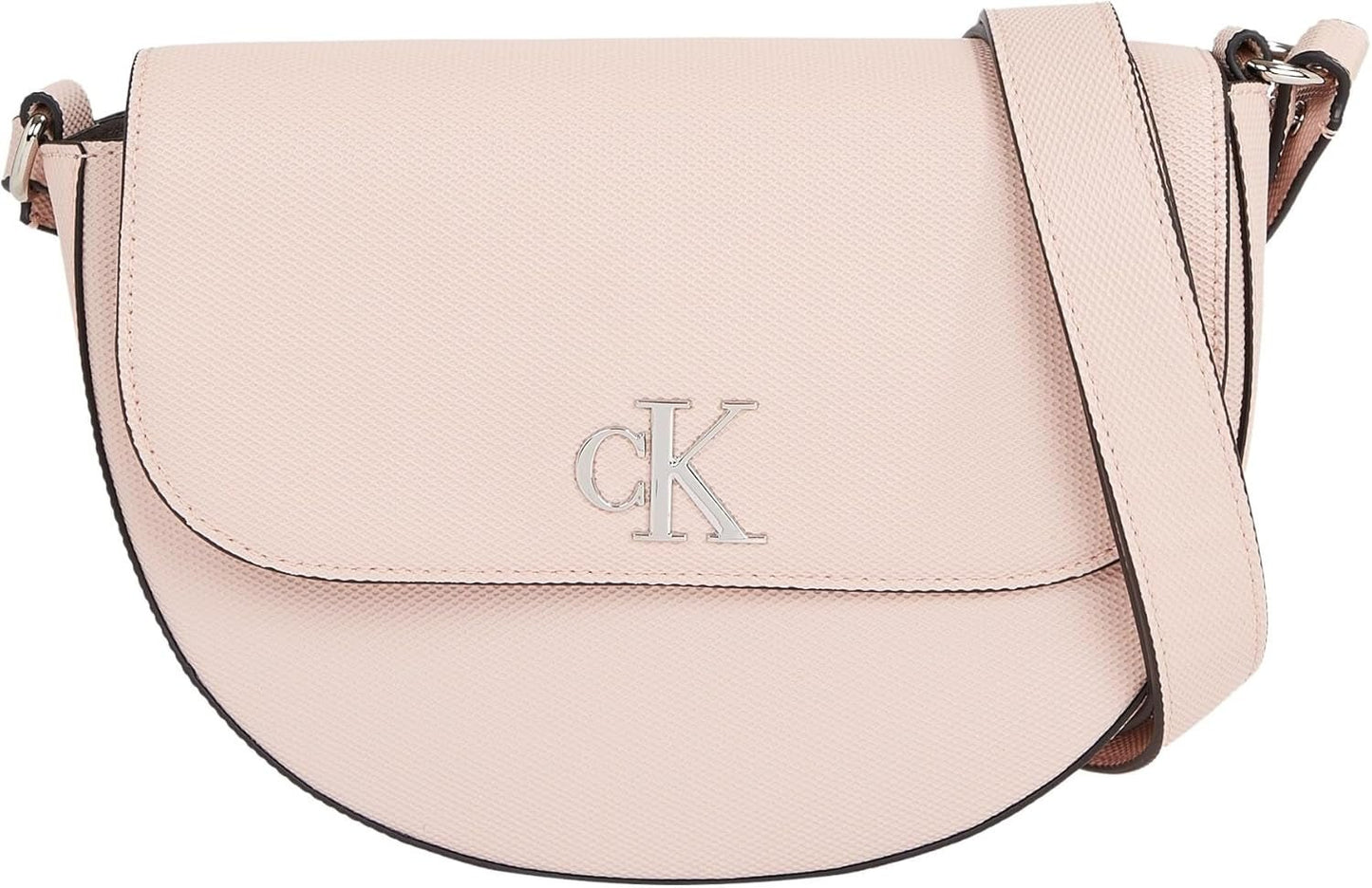 Bolso De Hombro Calvin Klein Jeans Minimal Monogram Saddle Bag Klein Bags Mujer Naty Shop Rosa (Pale Conch)