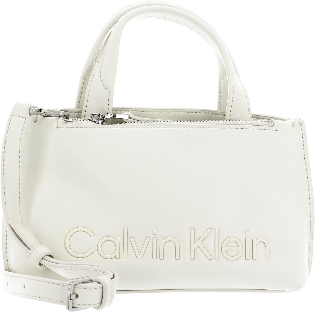 Calvin Klein Ladies Ck Set Mini Tote K60k610167 Bolso Tote Mujer Bolsos Naty Shop Blanco (Dark Ecru)