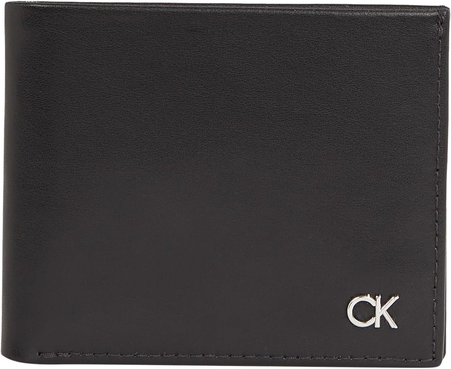 Calvin Klein METAL CK BIFOLD 6CC W/BILL Cartera para hombre, negro (Ck Black), OS Cartera para hombre Naty Shop Título predeterminado