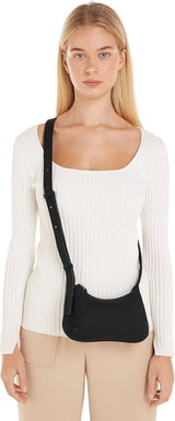 Calvin Klein Crossbody Klein Bolso De Hombro Con Cremallera, Negro (Ck Black), Tamaño Natural Bolsos Mujer Naty Shop
