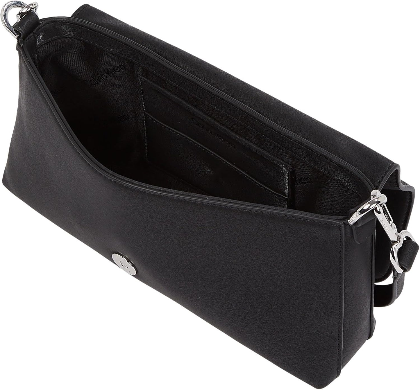 Calvin Klein Bolso de hombro Must convertible con correa desmontable, Negro (Ck Black), Talla única Genti Femei Naty Shop