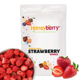 Fresas enteras liofilizadas 100g - Frutas liofilizadas - Frutas secas liofilizadas - Fresas secas - Perfecto para repostería, decoración de tartas, snacks, muesli y postres Productos deshidratados Naty Shop 100G