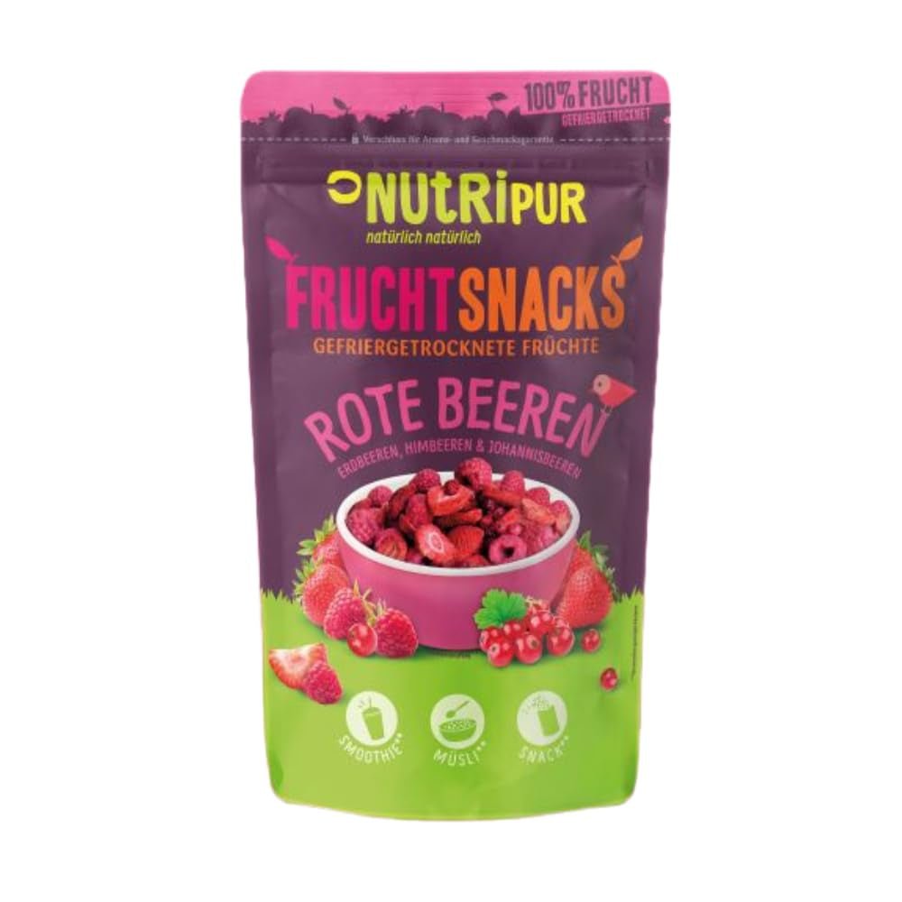 Fresas Liofilizadas 300g: Fresas Secas en Rodajas Sin Azúcar - Fresas Liofilizadas con Pura Fruta, Llenas de Sabor: Frutos Secos Liofilizados - NUTRIPUR Frutos Secos Naty Shop Productos Deshidratados 100G (Pack de 1) Frutos Rojos