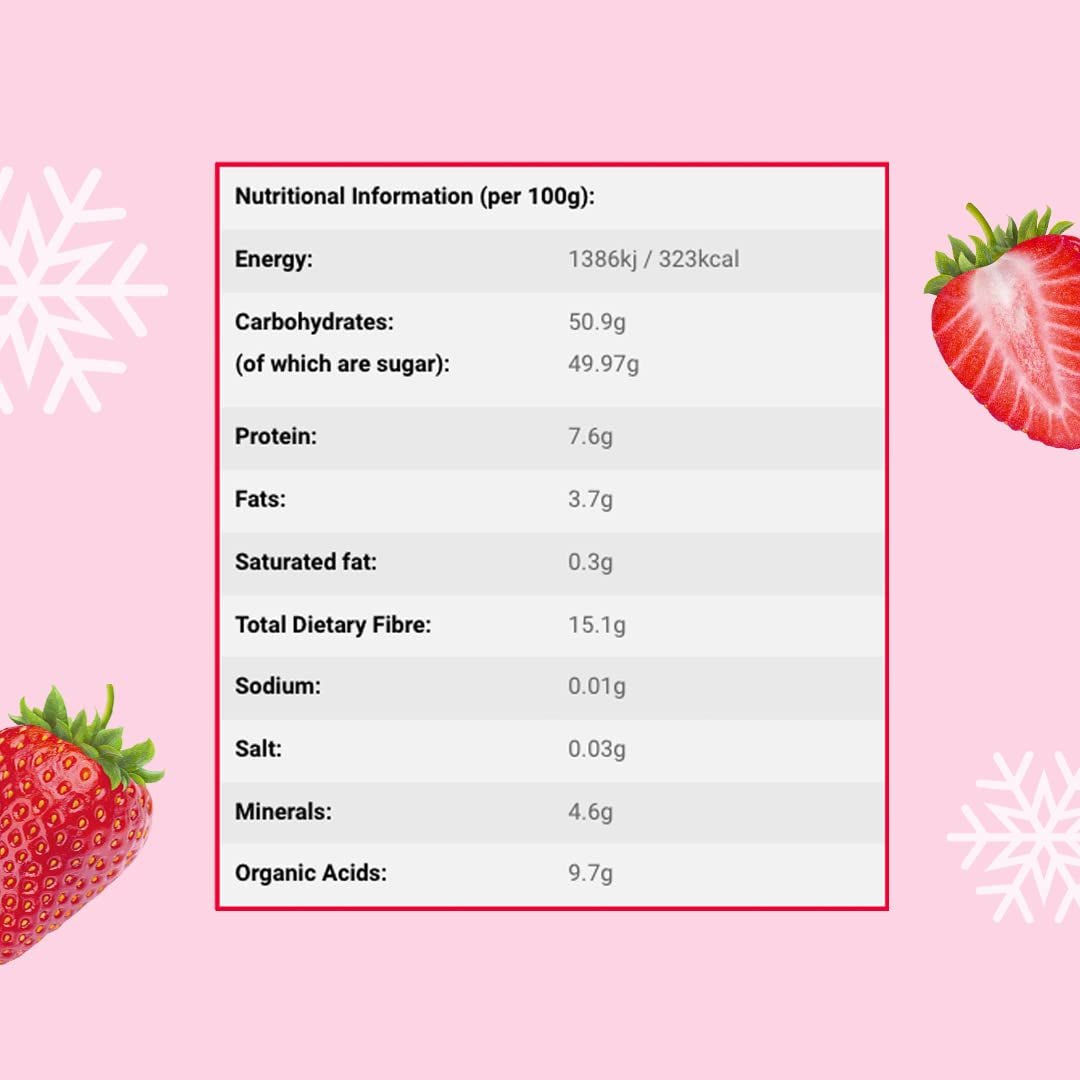 Fresas liofilizadas trozos 100g - Fresas liofilizadas Productos deshidratados Naty Shop
