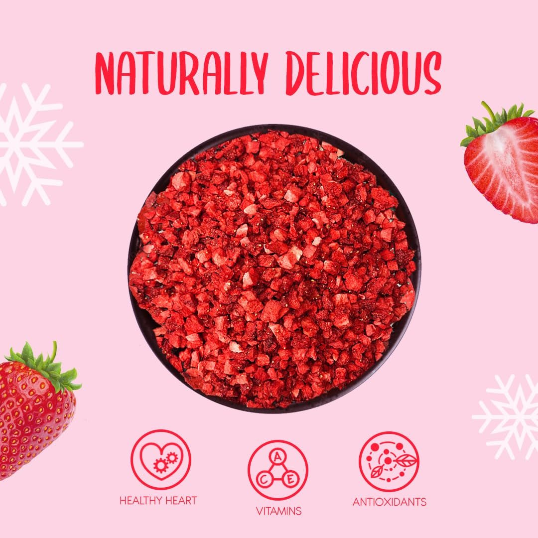 Fresas liofilizadas trozos 100g - Fresas liofilizadas Productos deshidratados Naty Shop