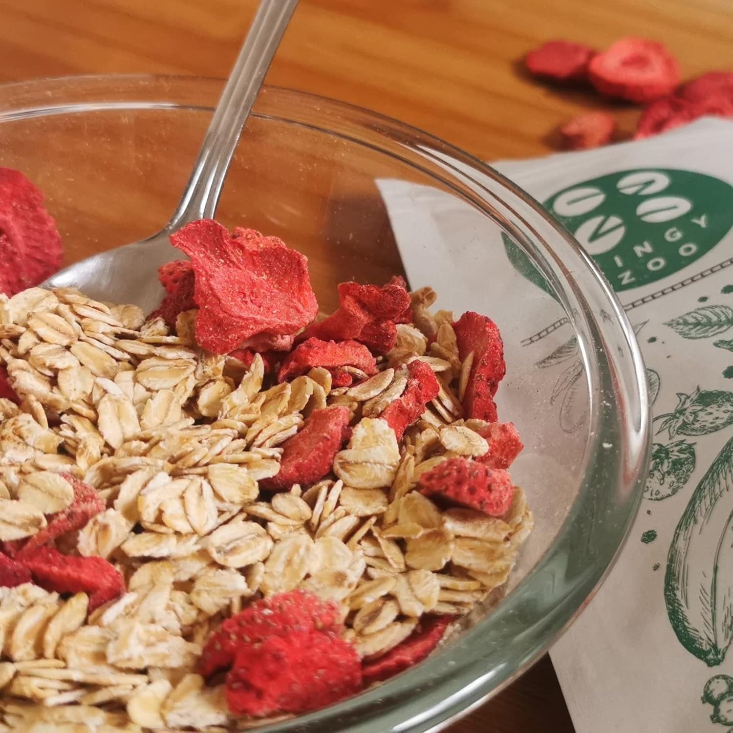 Fresas liofilizadas | Frutas liofilizadas Liofilizadas | Frutos secos sin azúcar Frutos secos | Fresas secas Liofilizadas | Frutas liofilizadas (90g) Productos deshidratados Naty Shop