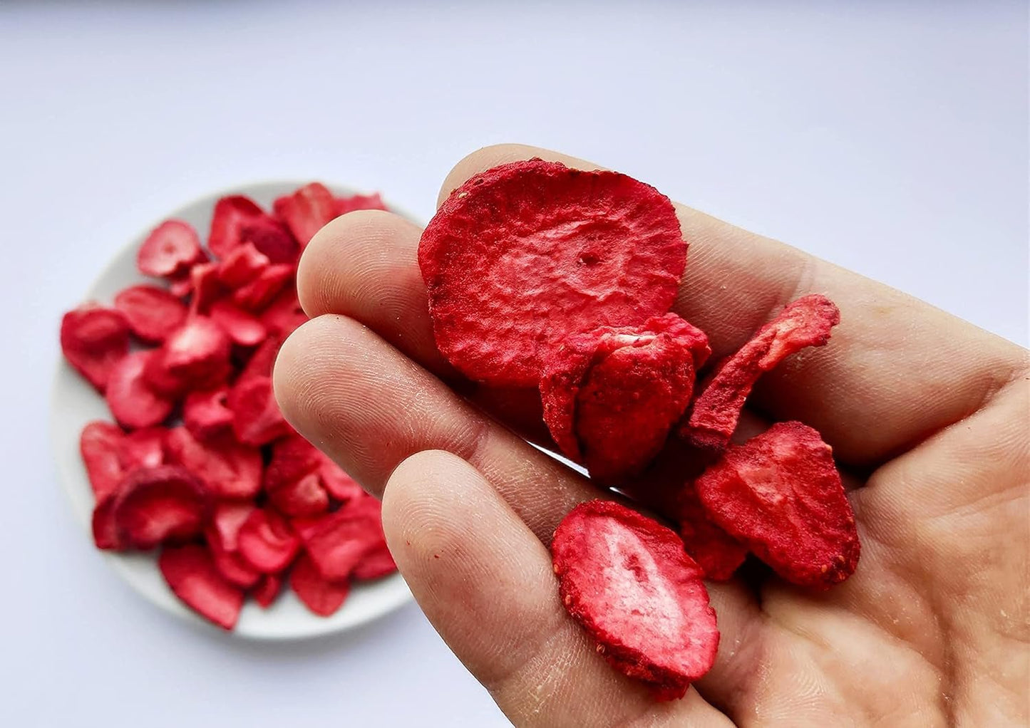 Fresas liofilizadas | Frutas liofilizadas Liofilizadas | Frutos secos sin azúcar Frutos secos | Fresas secas Liofilizadas | Frutas liofilizadas (90g) Productos deshidratados Naty Shop