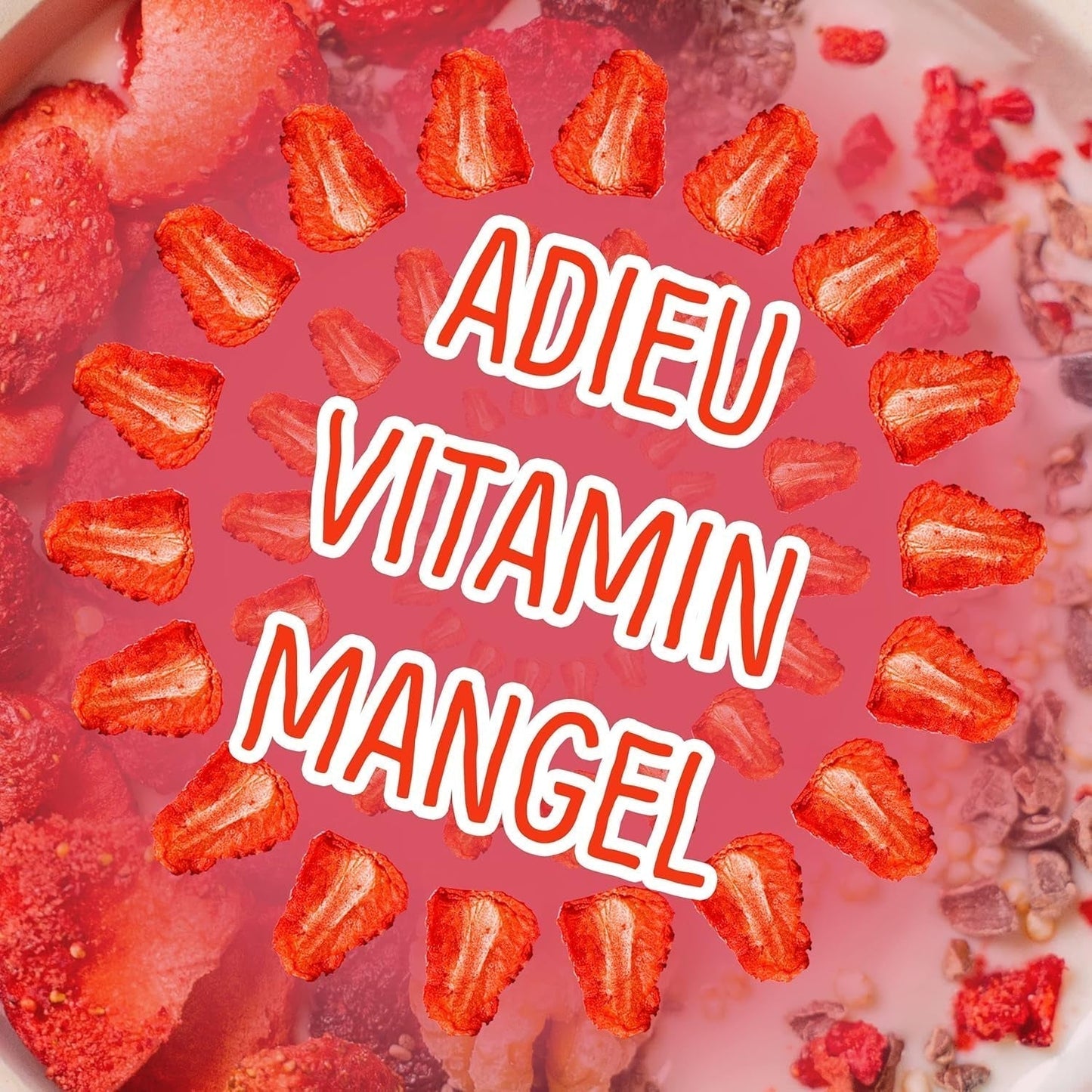 Fresas liofilizadas ecológicas: 70g de fresas secas para smoothie bowls, muesli, toppings de gachas - frutos rojos liofilizados sin azúcares añadidos - fresas liofilizadas - frutas NutriPur Productos deshidratados Naty Shop