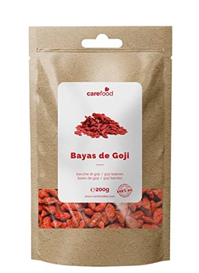 Carefood - Frutas de Goji Ecológicas - Superalimento frutos secos 100% naturales - snack ecológico sin azúcares añadidos y apto para veganos - sabor dulce con una ligera acidez - 200g Productos deshidratados Naty Shop Default title