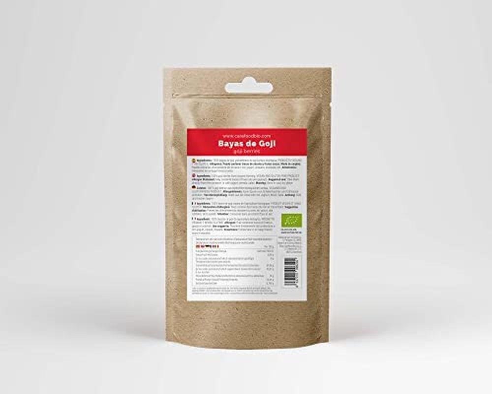 Carefood - Fruta de Goji Ecológica - Superalimento frutos secos 100% naturales - snack ecológico sin azúcares añadidos y apto para veganos - sabor dulce con una ligera acidez - 200 g Naty Shop productos deshidratados