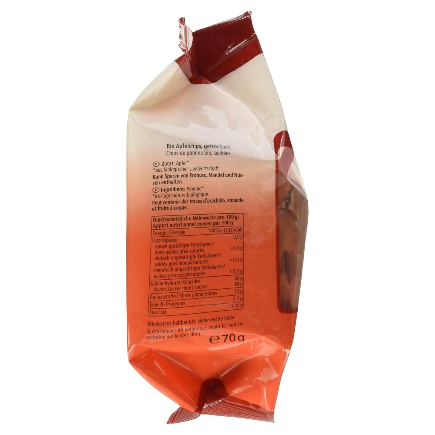 Patatas fritas con manzanas ecológicas, 70g Naty Shop productos deshidratados
