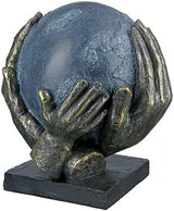 Casablanca diseño moderno GILDE Deco Escultura Figura Salvar el mundo - Globo terráqueo en manos - Alto 19 cm Estatuillas y esculturas Naty Shop Bronce, gris, negro Alto 19 cm
