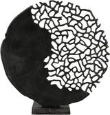 Casablanca diseño moderno escultura GILDE Osaka negro Alto: 44 cm Ancho: 41 cm Fondo: 10 cm 43491 Estatuillas y esculturas Naty Shop Negro Alto 44 cm