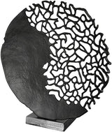 Casablanca diseño moderno escultura GILDE Osaka negro Alto: 44 cm Ancho: 41 cm Fondo: 10 cm 43491 Estatuillas y esculturas Naty Shop