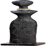 Casablanca escultura decorativa grande - escultura redonda de madera de aluminio color: plata natural - decoración salón regalo cumpleaños altura 46 cm Estatuillas y esculturas Naty Shop Negro Alto 86 cm