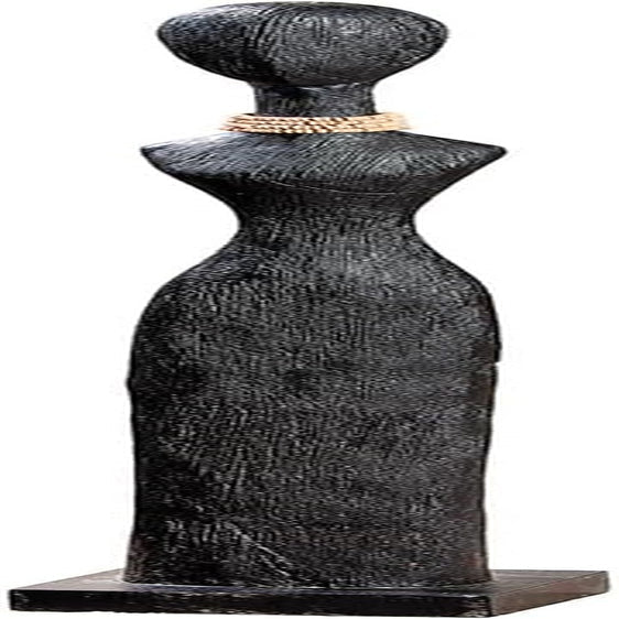 Casablanca escultura decorativa grande - escultura redonda de madera de aluminio color: plata natural - decoración salón regalo cumpleaños altura 46 cm Estatuillas y esculturas Naty Shop Negro Alto 86 cm