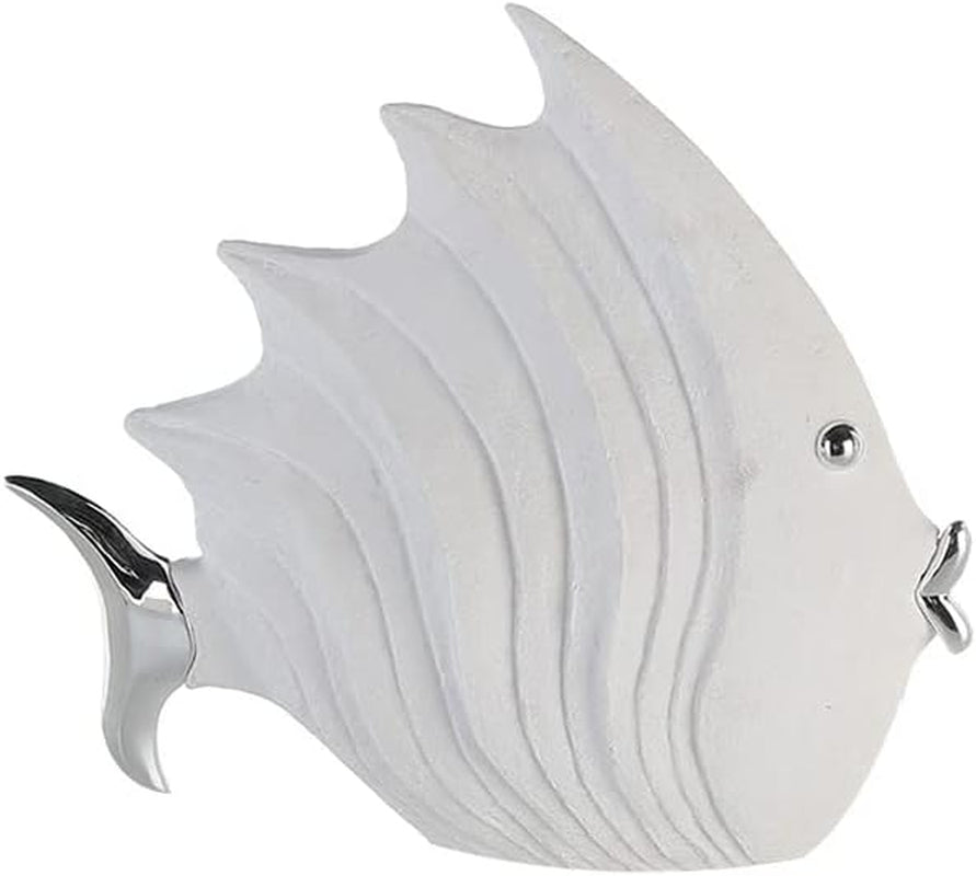 Escultura Casablanca - Figura decorativa Pareja - Poliresina - Color: plata antigua Alto 25 cm Estatuillas y esculturas Naty Shop Blanco Alto 26 cm