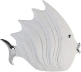 Escultura Casablanca - Figura decorativa Pareja - Poliresina - Color: plata antigua Alto 25 cm Estatuillas y esculturas Naty Shop Blanco Alto 26 cm