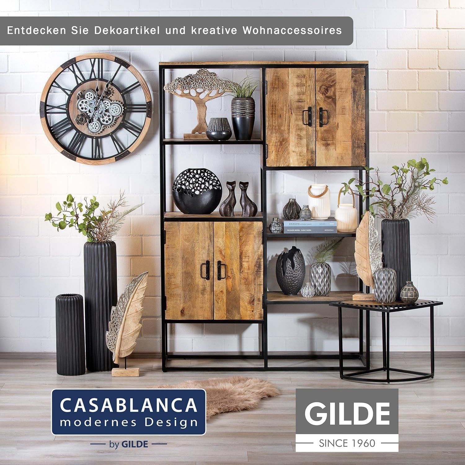 Escultura Casablanca - Figura decorativa pareja - Poliresina - Color: plata antigua Alto 25 cm Estatuillas y esculturas Naty Shop