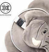 Almohada De Viaje, Redonda, De Felpa, Elefante, Y Antifaz, Unisex, Talla Única, Unisex, Cintura Almohadas De Viaje Únicas Naty Shop