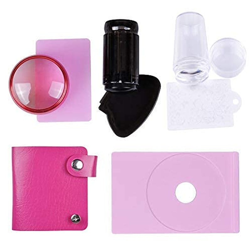 Biutee Estampador de Uñas 30 Piezas Juego de Sellos de Uñas Plantilla de Uñas Estampado de Uñas Imágenes de Animales Flores Placa de Estampado de Uñas con 2 Sellos 2 Raspadores Accesorios de Diseño de Uñas Sello de Uñas Francés