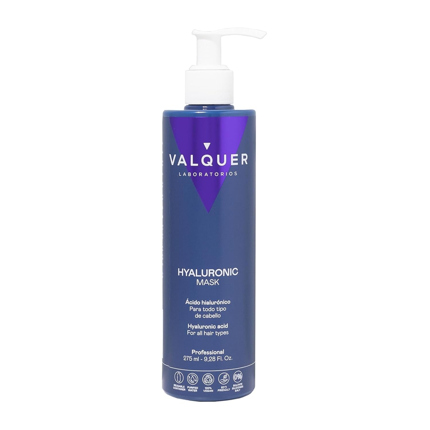 Valquer Tratamiento Capilar Hialurónico - Mascarilla capilar hidratante con fragancia de lavanda - Sin sulfatos ni siliconas - 975 ml Mascarilla capilar Naty Shop 275 Ml (1 pack) Estampado floral