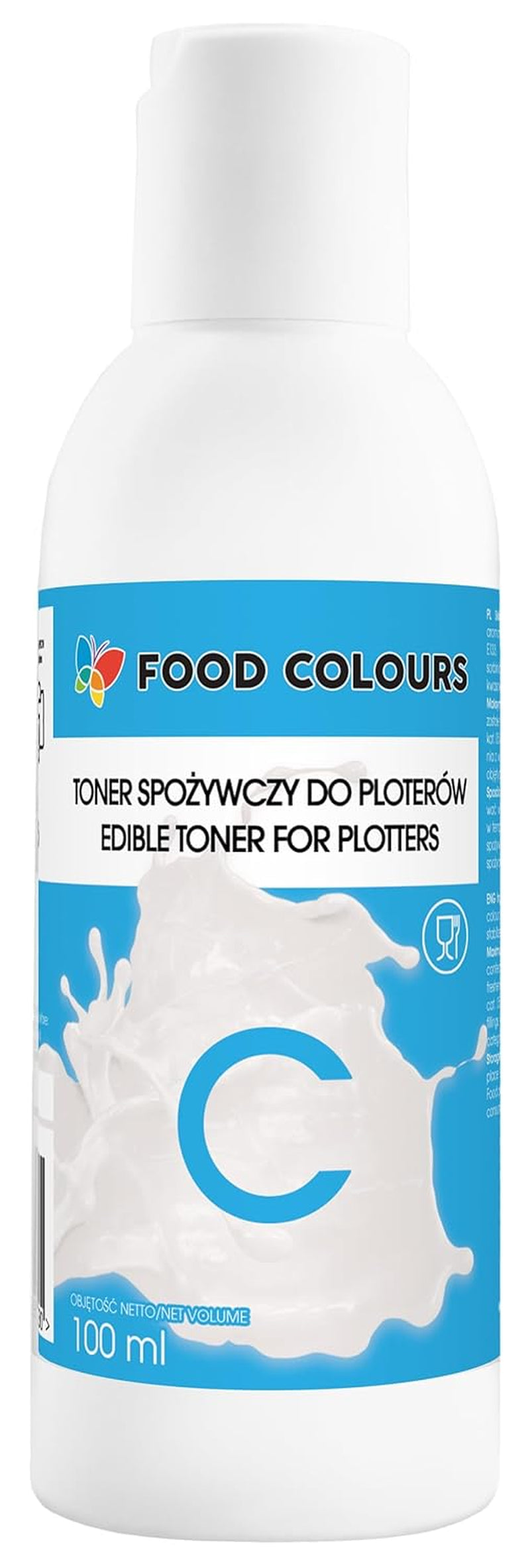 Set de colorantes alimentarios con tintas comestibles para plotters 6 x 100 ml | Cian claro | Cian | magenta claro | | Magenta | Amarillo | Negro | Impresión comestible, impresión de papel de oblea, cobertura decorativa para pasteles