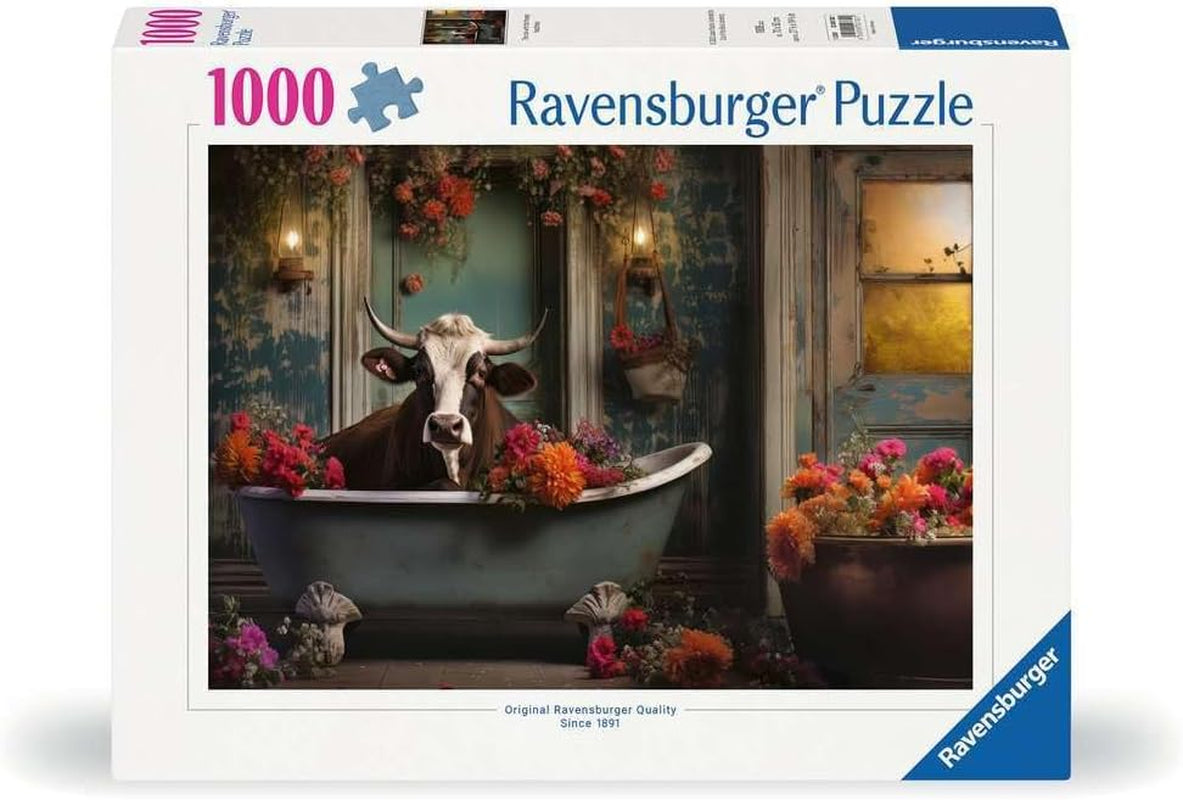 Ravensburger Puzzle 12000782 - Vaca en la bañera - Puzzle de 1000 piezas para adultos y niños a partir de 14 años, Puzzle Naty Shop Título predeterminado