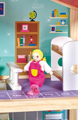 Hape Doll's Villa Casa de muñecas de madera de 10 habitaciones Juego de rol creativo que incluye muebles y accesorios Juguete educativo para edades de 3 años en adelante