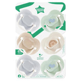 Tommee Tippee Chupetes Anytime, 0-6 meses, Pack de 6 chupetes simétricos, sin BPA