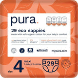 Pañales Eco Baby - Talla 3 (4-9 kg), 1 paquete (26 pañales), Pañales ultra suaves para pieles sensibles, Algodón orgánico, Hasta 12 horas de protección contra fugas, Nueva guía de tallas